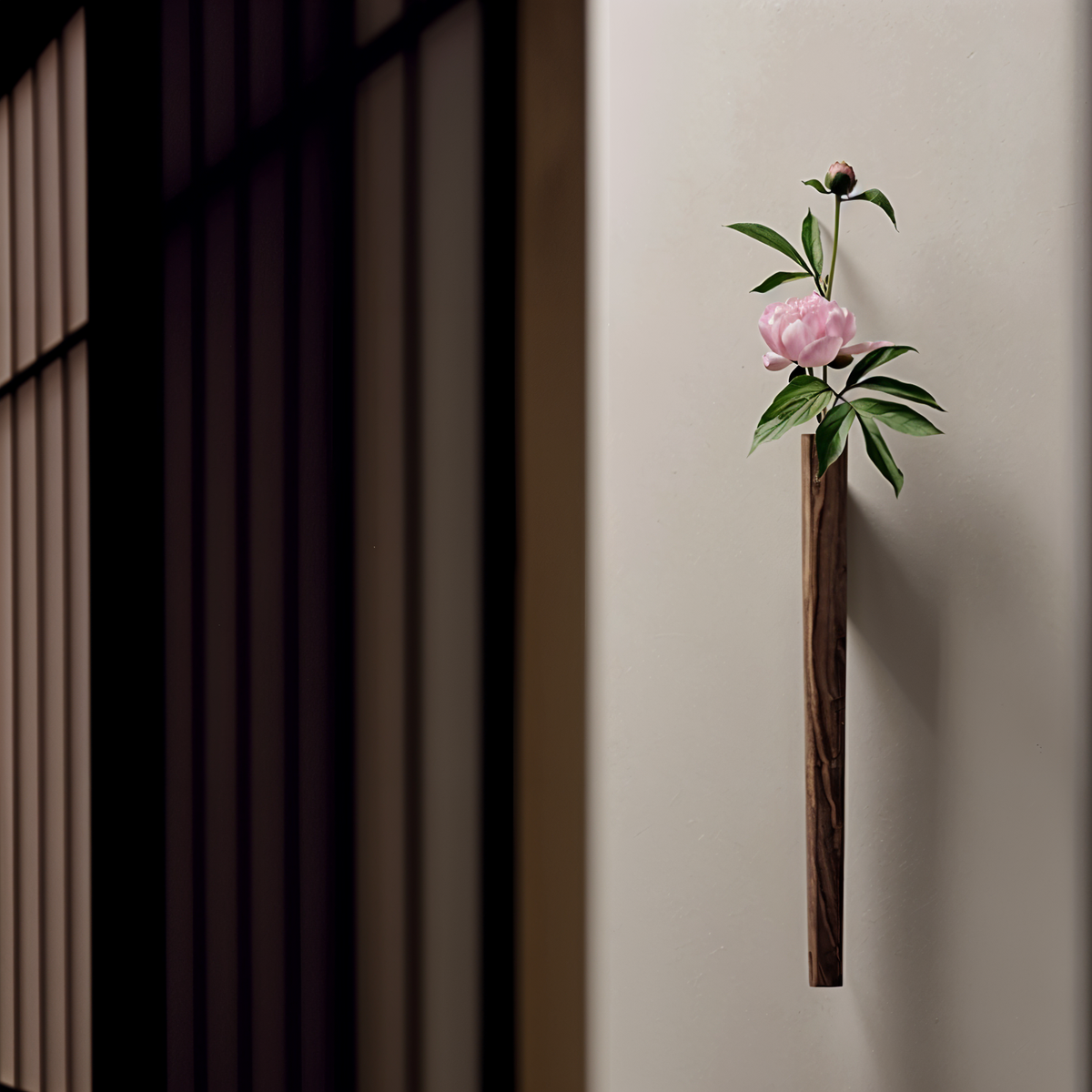 Avtoit | FreshFloret Wall-Mounted Wooden Vase – Solid Beech & Walnut Flower Display