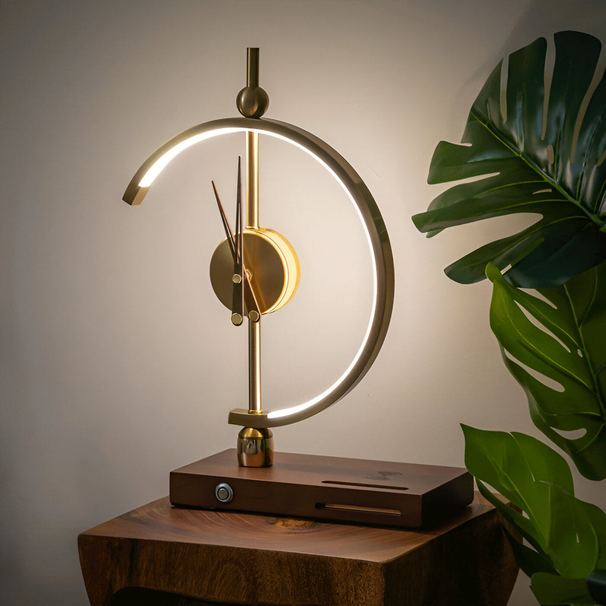 Avtoit | Modern LED Table Lamp with Clock and Wireless Charger