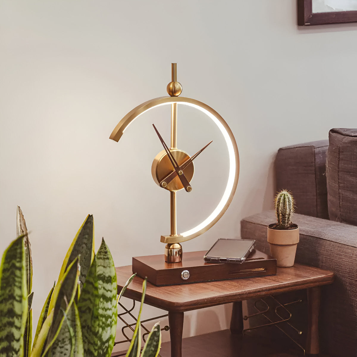Avtoit | Modern LED Table Lamp with Clock and Wireless Charger