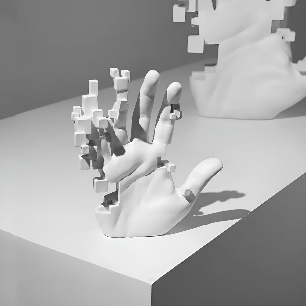 Avtoit | Mosaic-Hand Statue made of Resin – Abstract Palm Figure