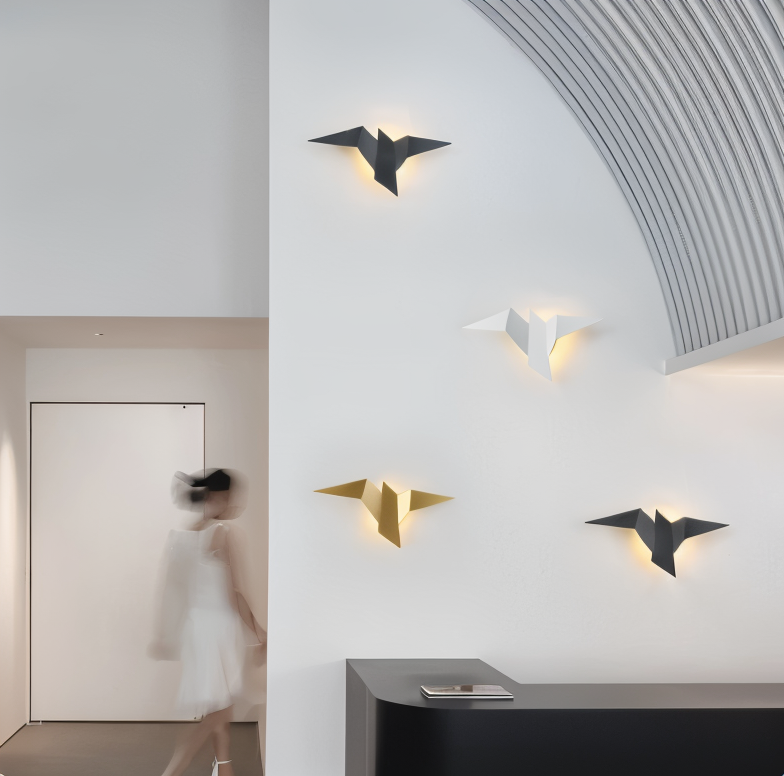 Avtoit | OriTori Wall Light - Geometric Origami Bird Wall Light - Japanese Style Wall Light Design