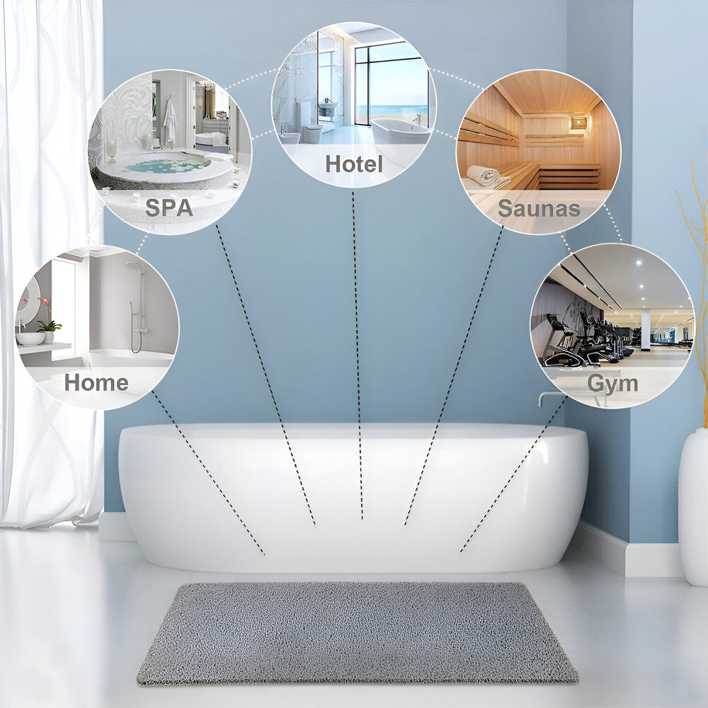 Non-Slip Shower Mat with Cushioned Surface
