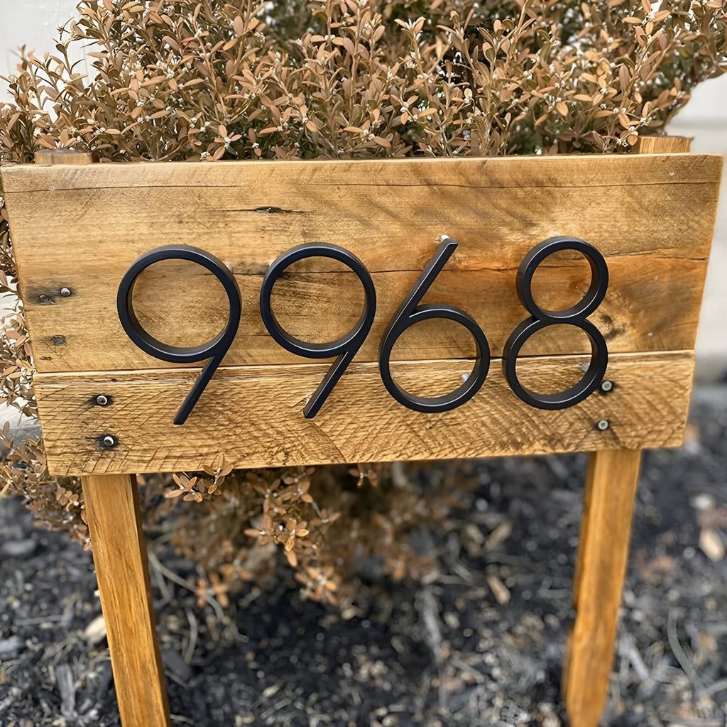 Avtoit | Black Full House Number - House Number Modern - House Number Sign