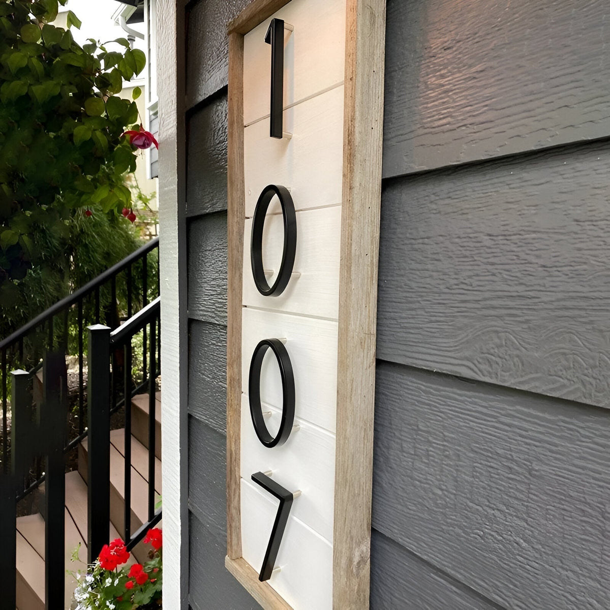 Avtoit | Black Full House Number - House Number Modern - House Number Sign