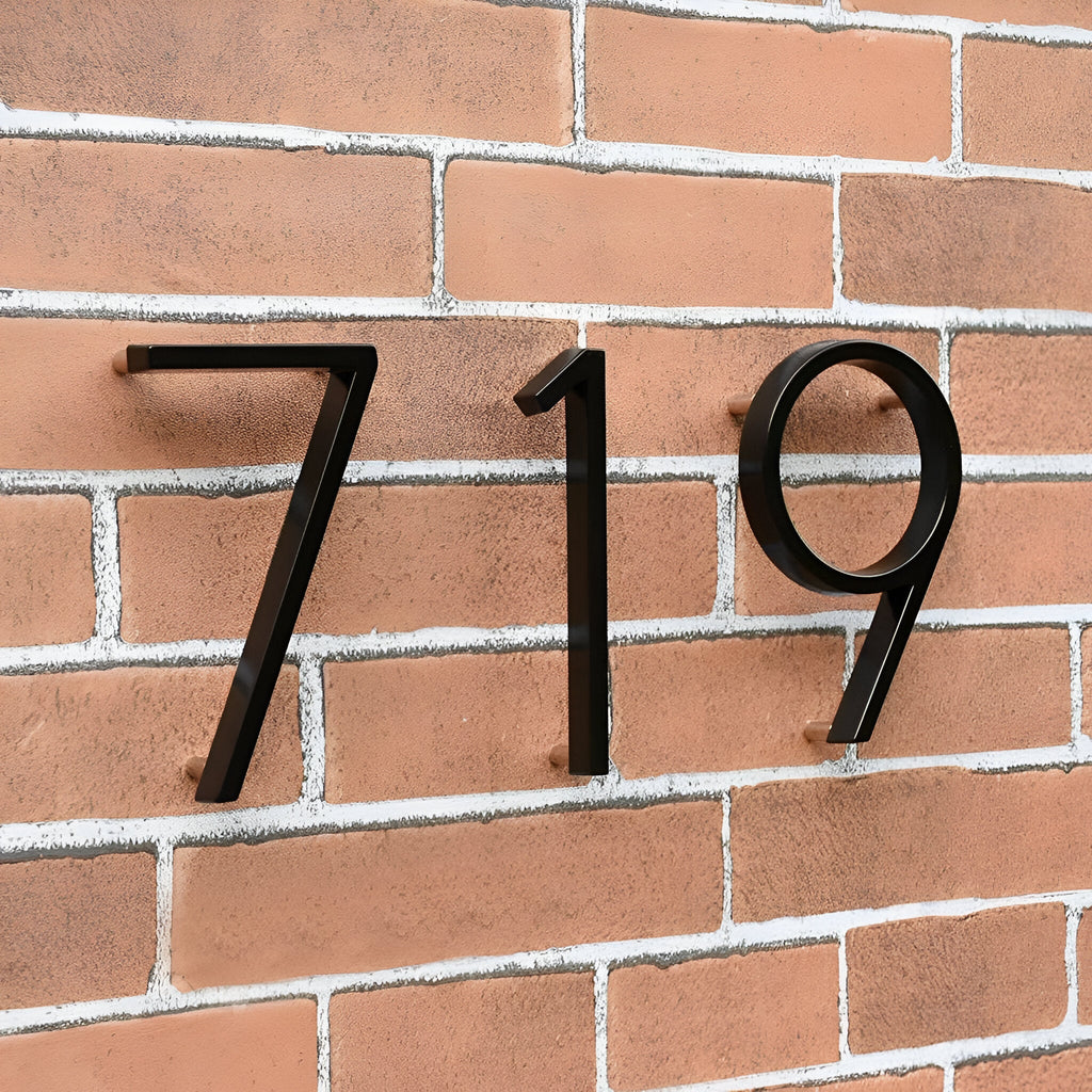Avtoit | Black Full House Number - House Number Modern - House Number Sign