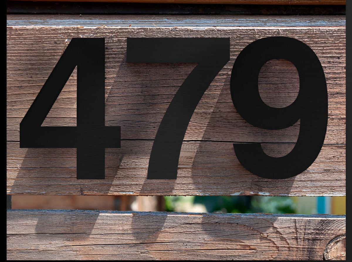 Avtoit | Black Full House Number - House Number Modern - House Number Sign