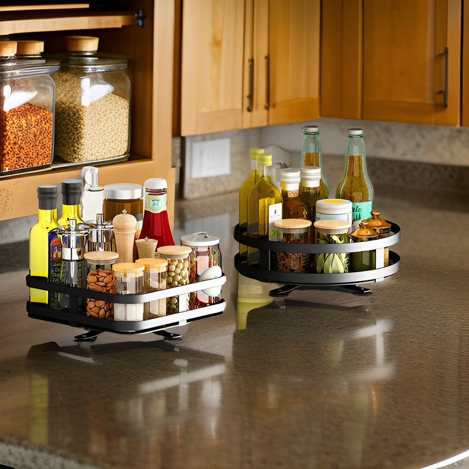 Avtoit | Spice Rack - 360° Rotatable Multi-Functional Shelf for the Kitchen - Organize with Ease!