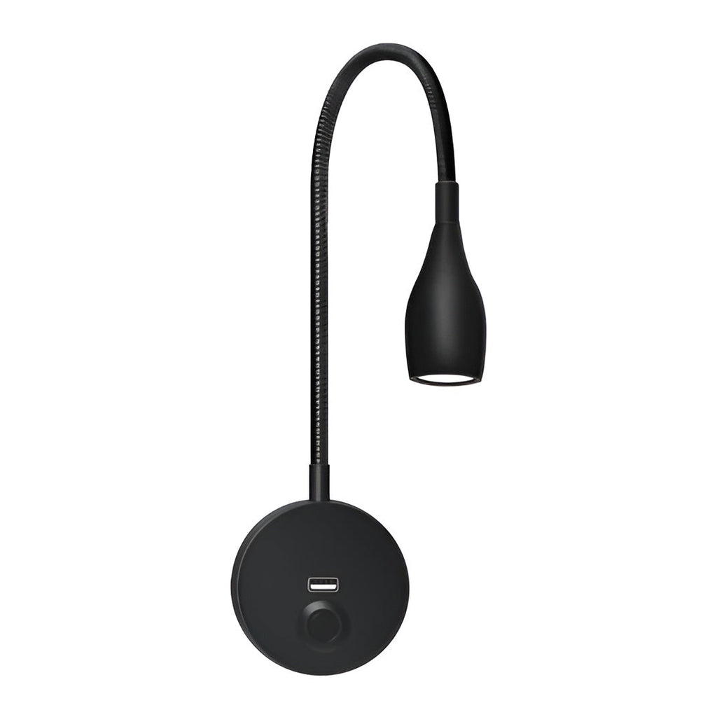 Avtoit | TouchGlow - 2-in-1-Swan-neck wall lamp with USB charger for cozy reading evenings
