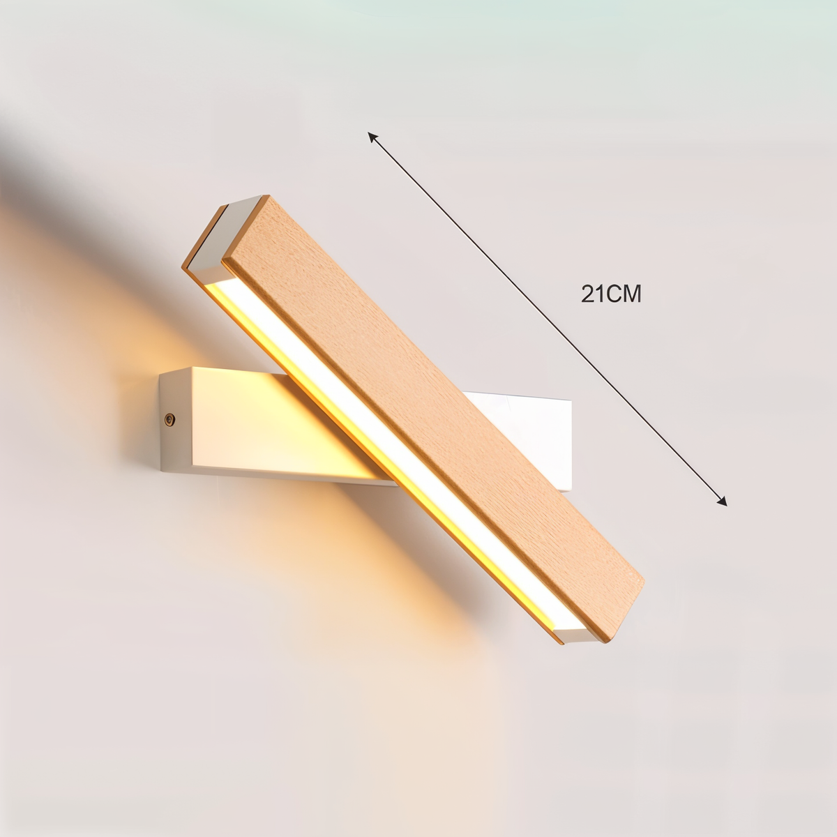 Avtoit | TwistLED Wall Lamp - 360° rotatable rectangular LED wall lamp made of wood