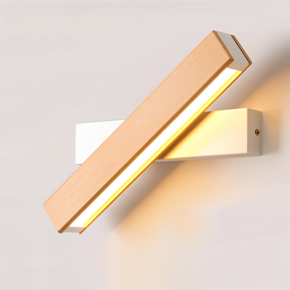 Avtoit | TwistLED Wall Lamp - 360° rotatable rectangular LED wall lamp made of wood