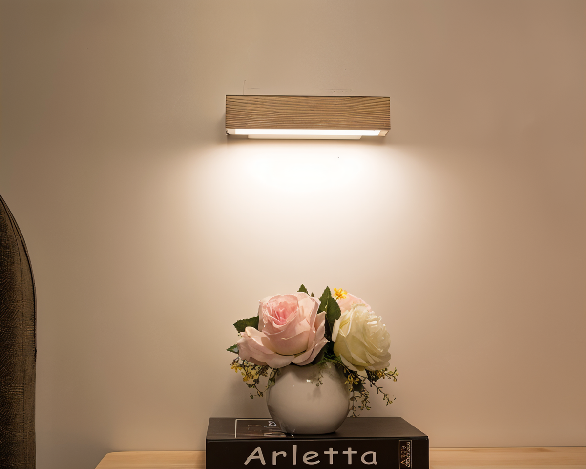 Avtoit | TwistLED Wall Lamp - 360° rotatable rectangular LED wall lamp made of wood