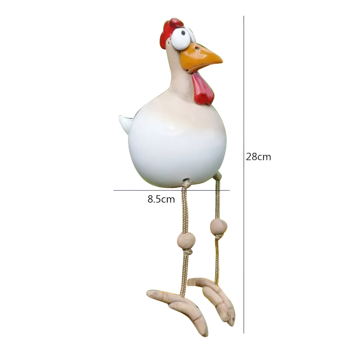 Avtoit | Large Eyes Chicken Statue - Weatherproof Resin Craft - Rooster Garden Statue