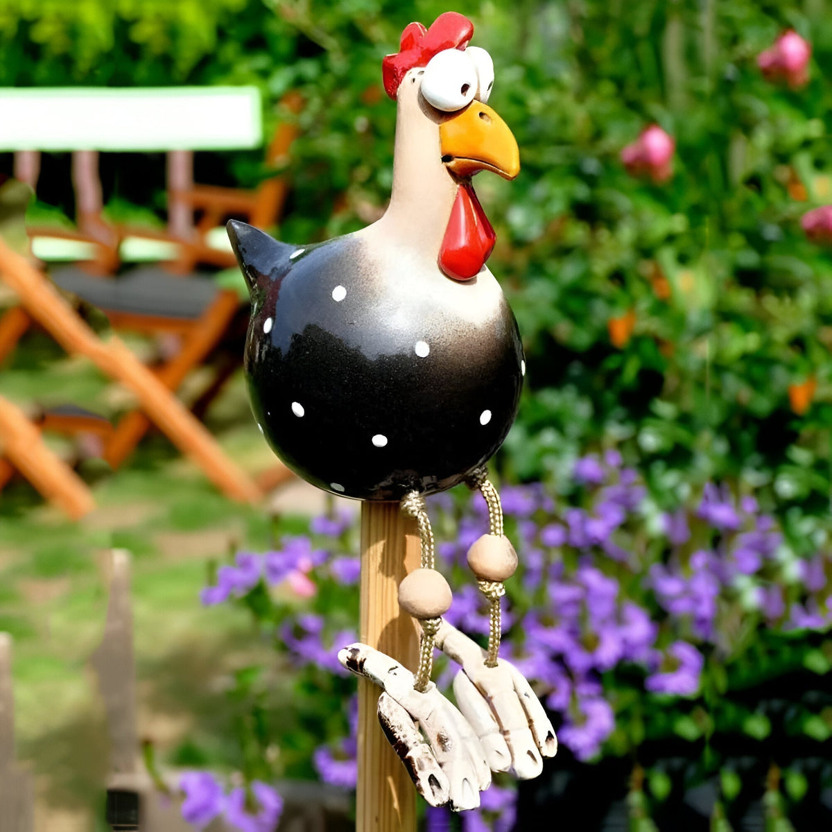 Avtoit | Large Eyes Chicken Statue - Weatherproof Resin Craft - Rooster Garden Statue