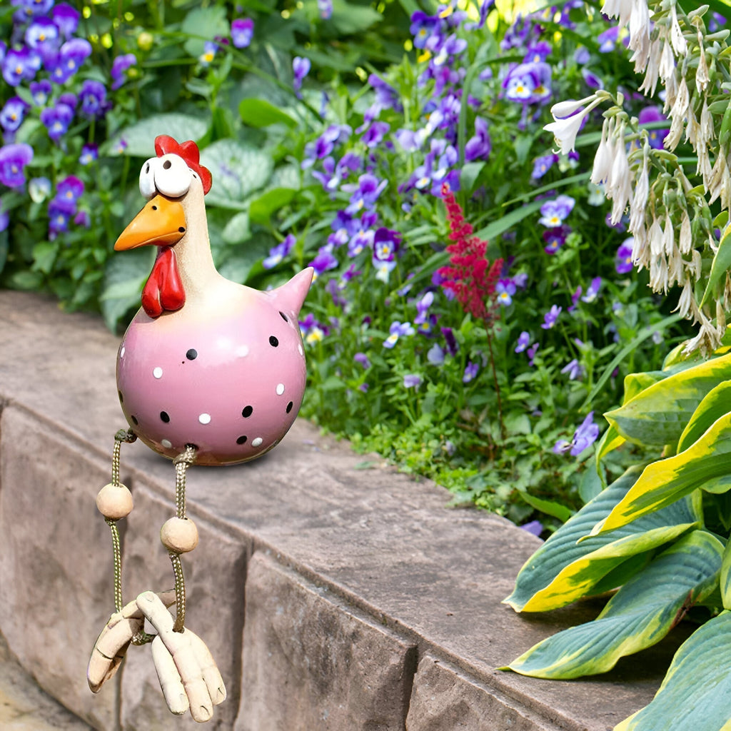 Avtoit | Large Eyes Chicken Statue - Weatherproof Resin Craft - Rooster Garden Statue