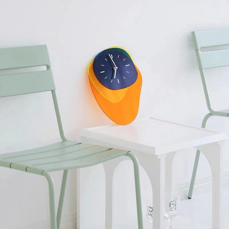 Avtoit | HueTime | Wall Clock Modern Neon Blue 25x35 cm Acrylic