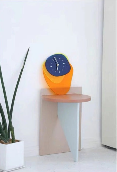 Avtoit | HueTime | Wall Clock Modern Neon Blue 25x35 cm Acrylic
