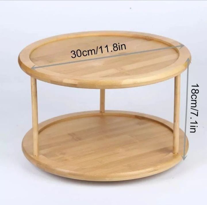 Avtoit | 2Tier Rotating Bamboo Spice Rack