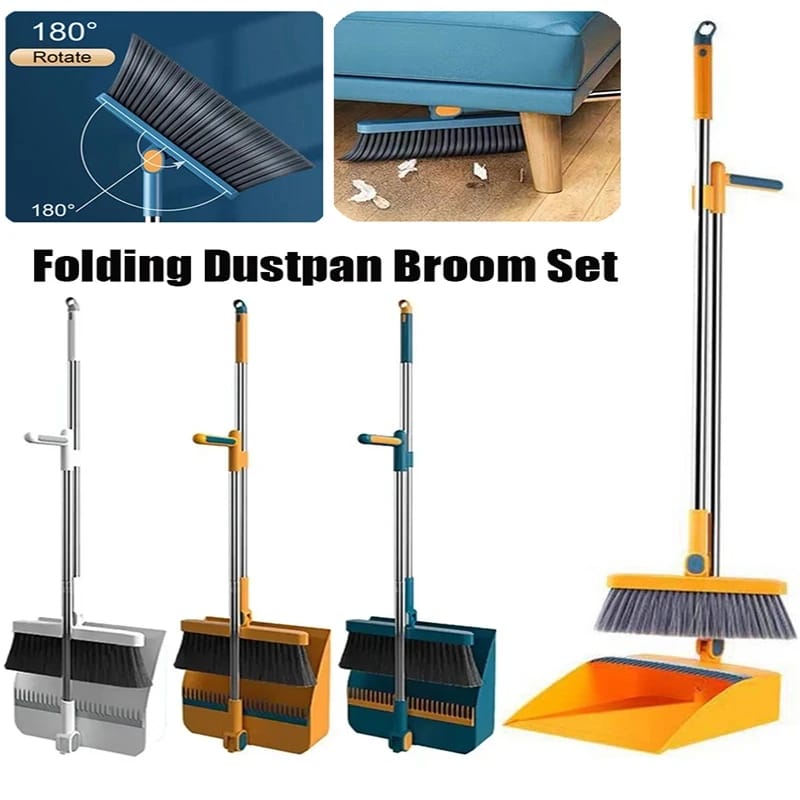 Avtoit | Magnetic Broom and Collapsible Dustpan Set