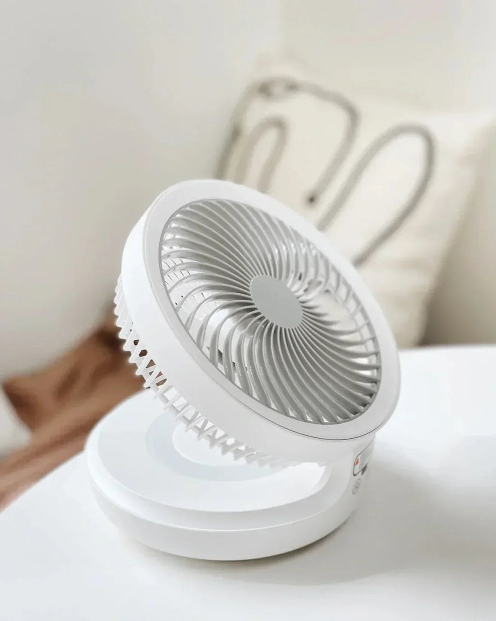 Portable USB-Rechargeable Wall Fan with Foldable Design