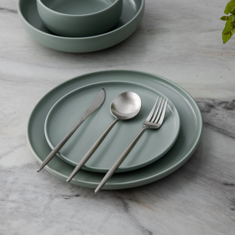 Avtoit | Minimalist Flatware Set – 20-Piece Titanium-Coated Stainless Steel Cutlery | Modern Matte Finish for Elegant Dining