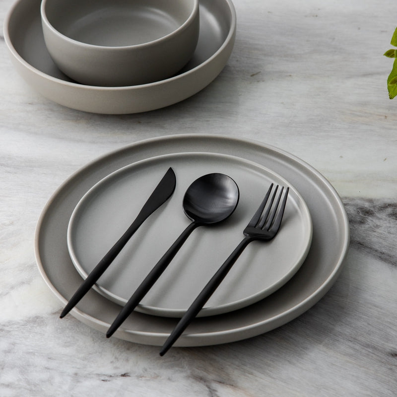 Avtoit | Minimalist Flatware Set – 20-Piece Titanium-Coated Stainless Steel Cutlery | Modern Matte Finish for Elegant Dining