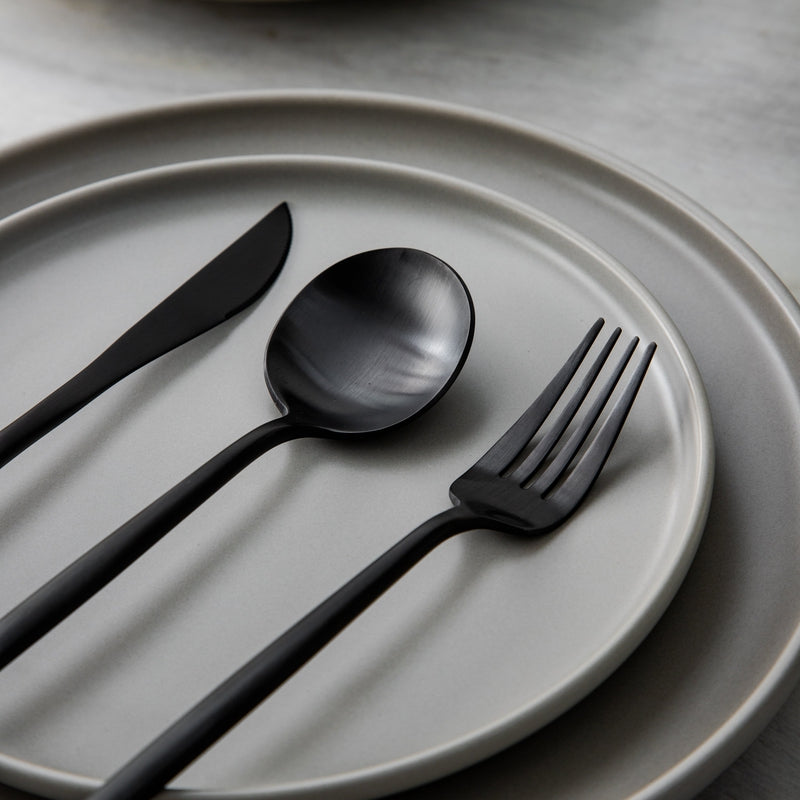 Avtoit | Minimalist Flatware Set – 20-Piece Titanium-Coated Stainless Steel Cutlery | Modern Matte Finish for Elegant Dining