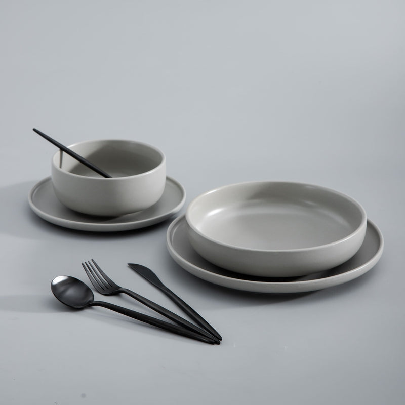 Avtoit | Minimalist Flatware Set – 20-Piece Titanium-Coated Stainless Steel Cutlery | Modern Matte Finish for Elegant Dining