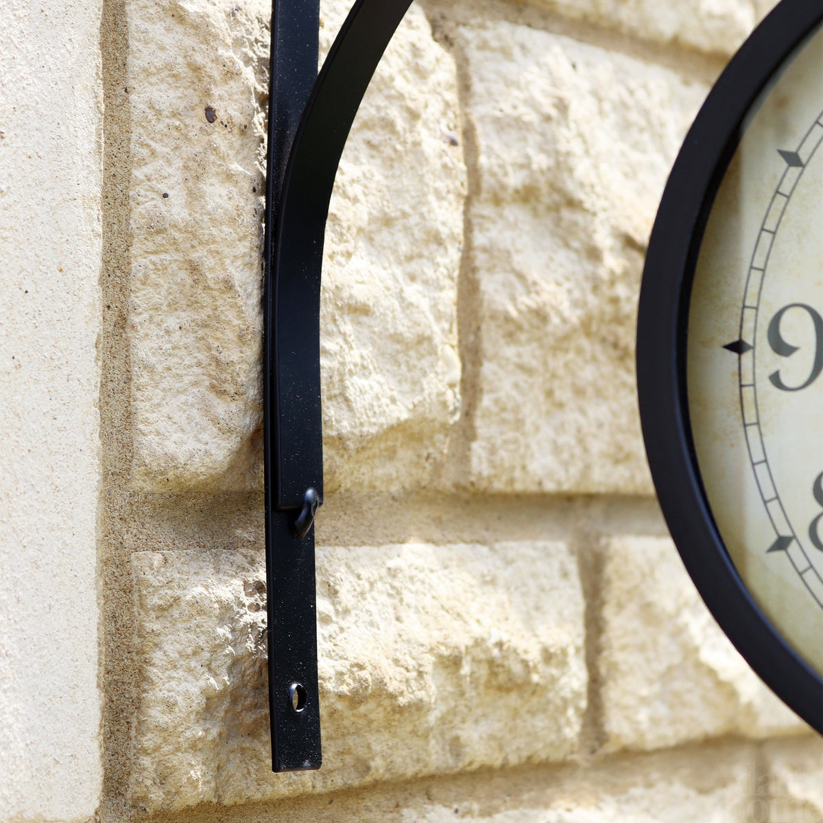 Avtoit | Black Double Sided Railway Outdoor Clock
