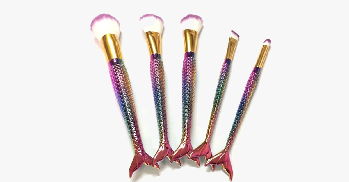 Avtoit | Mermaid Brush Set with 5 Brushes - Gives you the look you desire!