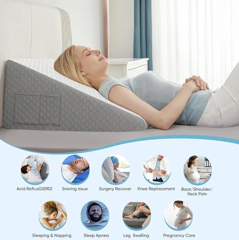 Avtoit | Wedge Pillow for Sleep Apnea | Elevates Head, Reduces Snoring & Acid Reflux for Restful Sleep