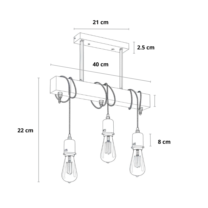 Avtoit | Industrial Pendant Light Black | Adjustable Hanging Lamp