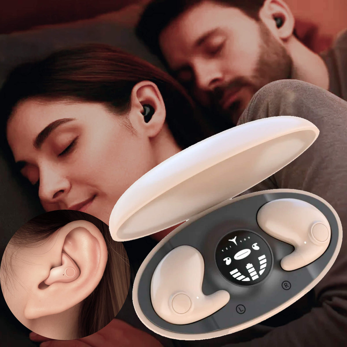 Avtoit | Invisible Wireless Sleep Headphones | Bluetooth 5.3 for Comfortable Sleep and Relaxation