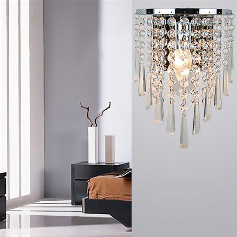 Avtoit | Modern Chrome Crystal Drop Wall Lamps