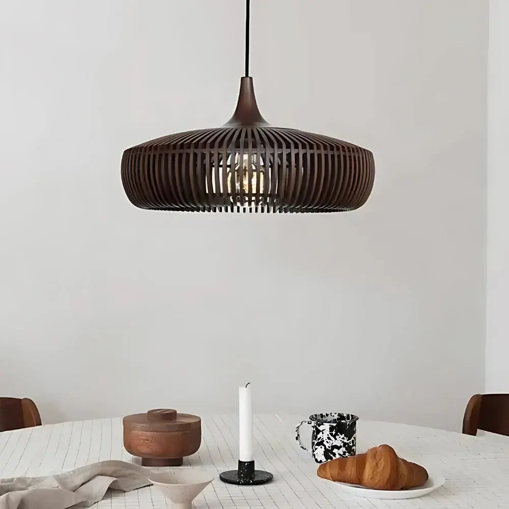 Avtoit | Japandi Pendant Lamp | Solid Wood Hanging Light for Dining Room