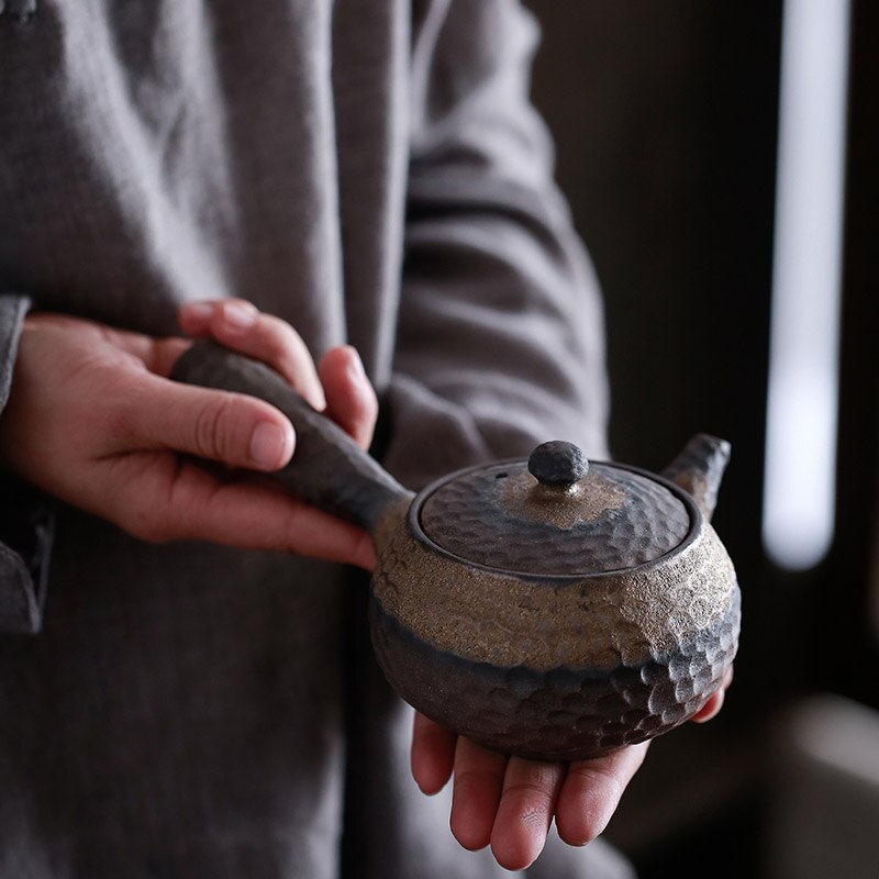 Avtoit | Japanese Ceramic Kyusu Teapot Chinese Kung Fu Teapot Drinking Utensil 200ml