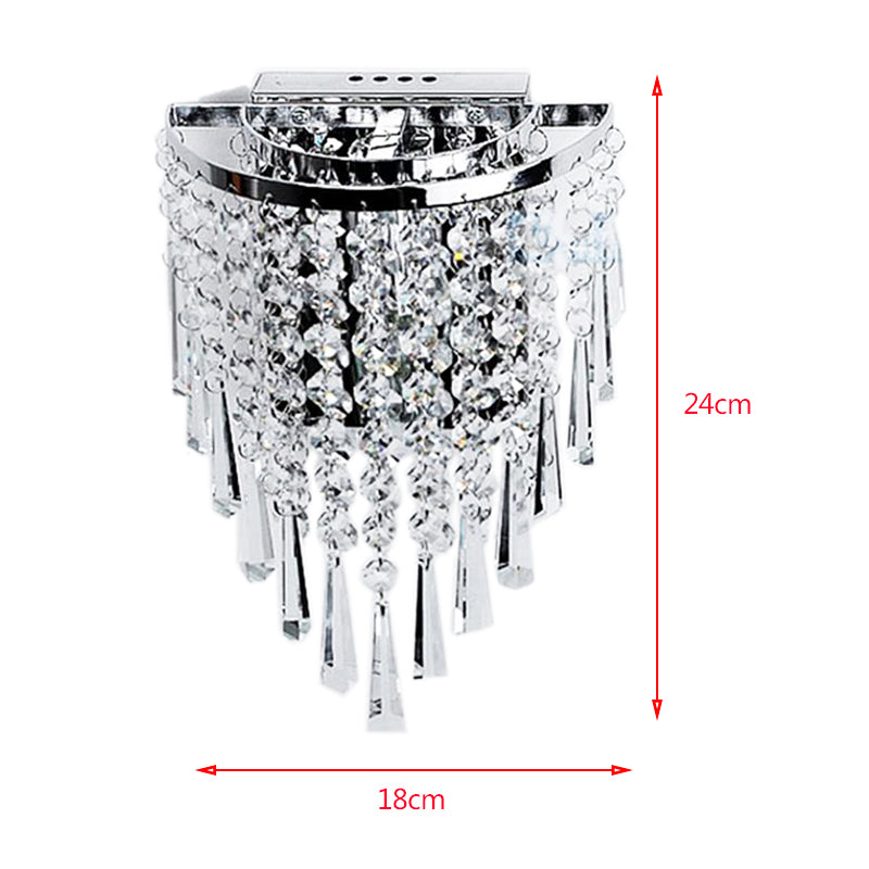 Avtoit | Modern Chrome Crystal Drop Wall Lamps