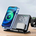 Avtoit | 3-in-1 Quick Charge Station | Premium Wireless Fast Charging Docking Station with Alarm Clock | for Apple iPhone, Watch & AirPods