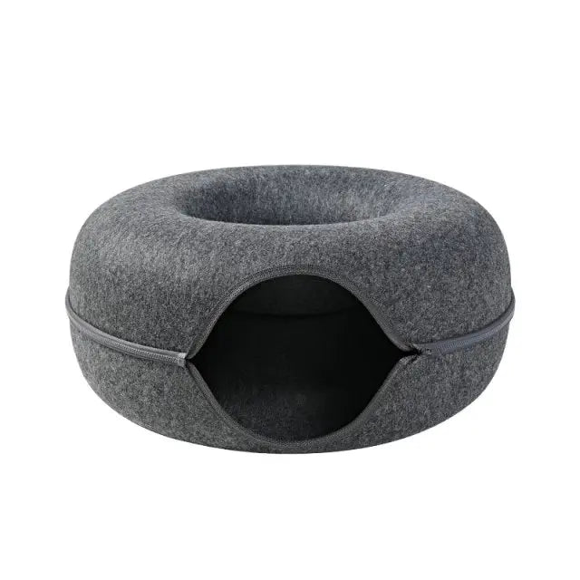 Avtoit | Cat tunnel bed made of wool felt – Play and retreat space