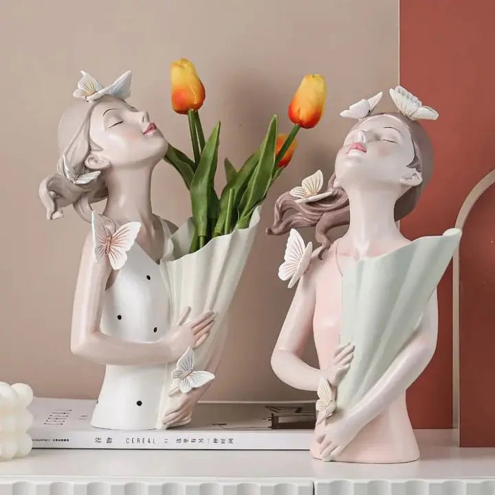 Avtoit | Ceramic vase Butterfly girl – Elegant & modern flower vase