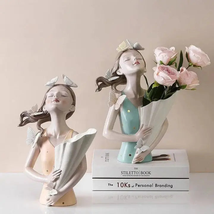 Avtoit | Ceramic vase Butterfly girl – Elegant & modern flower vase