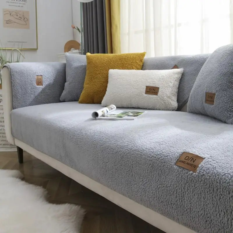 Avtoit | Waterproof Thick Fuzzy Sherpa Fleece Non-slip Sofa Cover