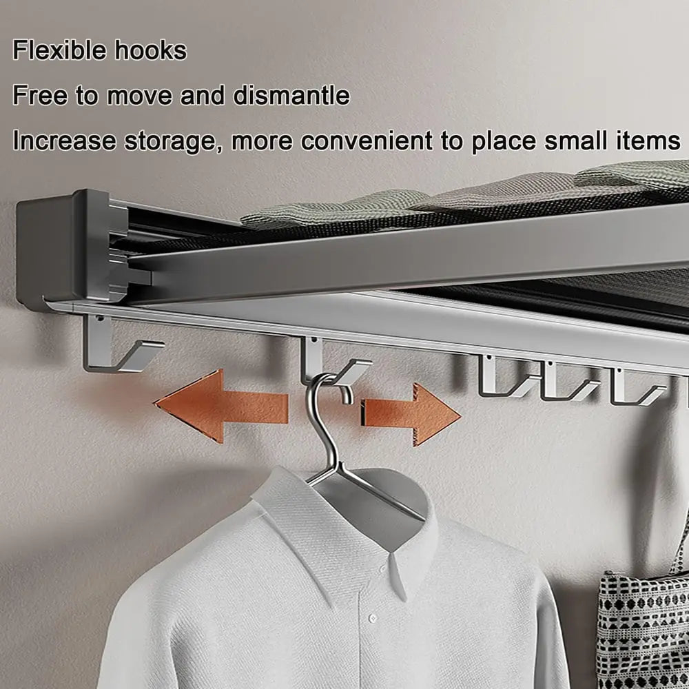 Avtoit | Foldable wall shelf for laundry – space-saving with double drying area