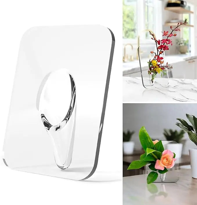 Avtoit | Clear Acrylic Picture Frame Vase – Elegant Home Décor for Single Stems