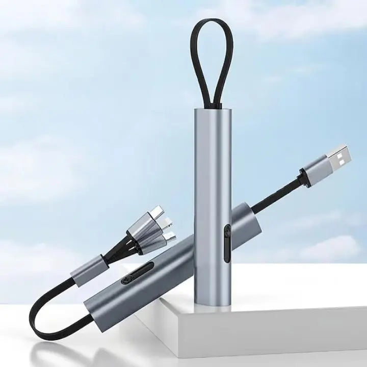 Avtoit | Compact 3-in-1 Fast Charging Cable with Lightning, Micro, and Type-C Connector