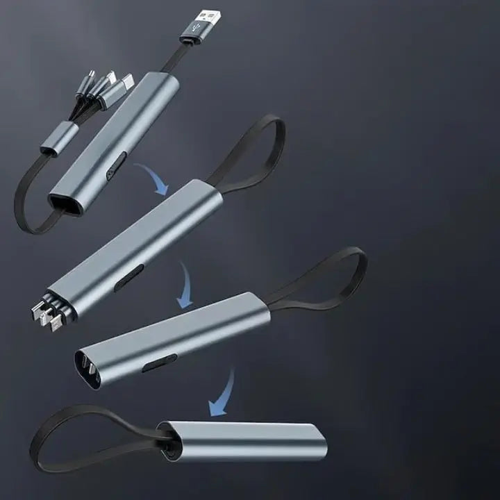 Avtoit | Compact 3-in-1 Fast Charging Cable with Lightning, Micro, and Type-C Connector