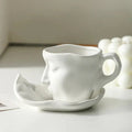 Ceramic Face-Design Coffee Mug with Heat-Resistant Finish