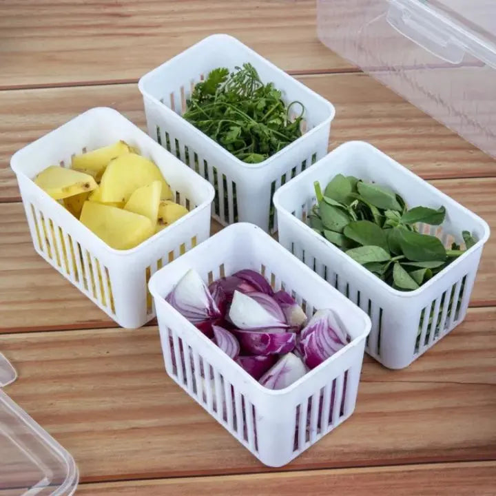 Avtoit | Refrigerator Storage Box – 4-in-1 Organizer for Food