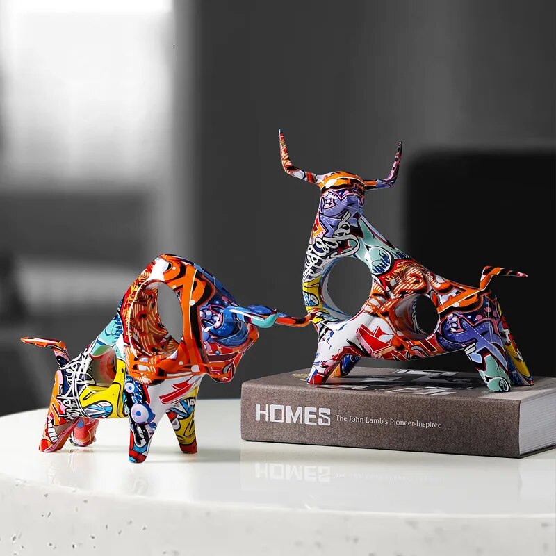 Avtoit | Art Colorful Bull Sculpture