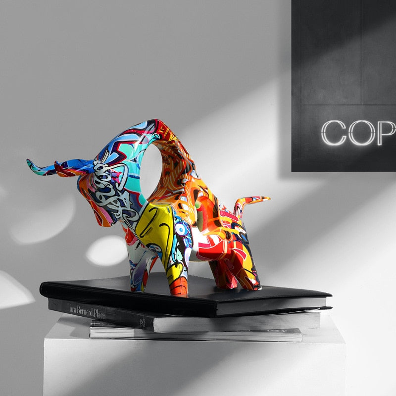 Avtoit | Art Colorful Bull Sculpture