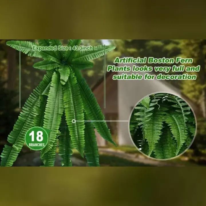 Avtoit | Artificial Boston Fern Bundle - UV resistant & easy to care for (18 stems)